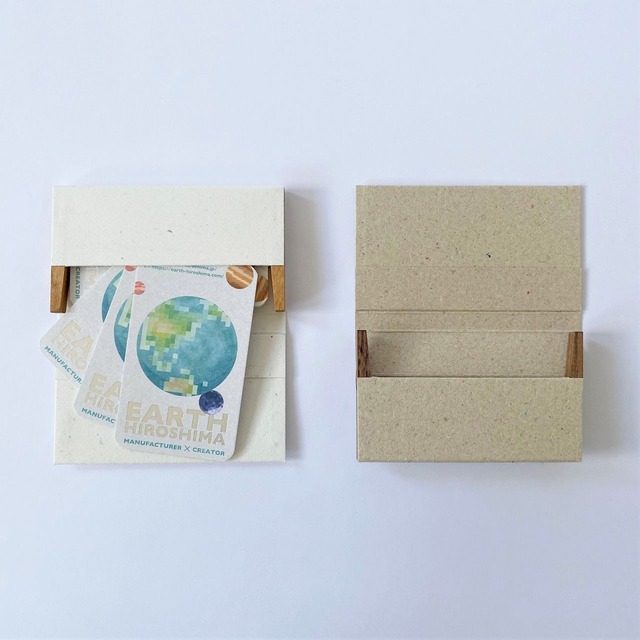 折り鶴再生紙カードケース / Card case, recycled from orizuru (paper cranes)