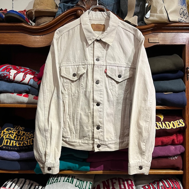 1990's Levi's White Denim Jacket 46R USA製 D1149