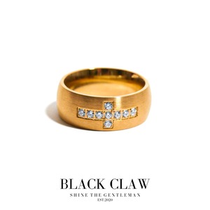 316L Zirconia Cross Ring【GOLD】