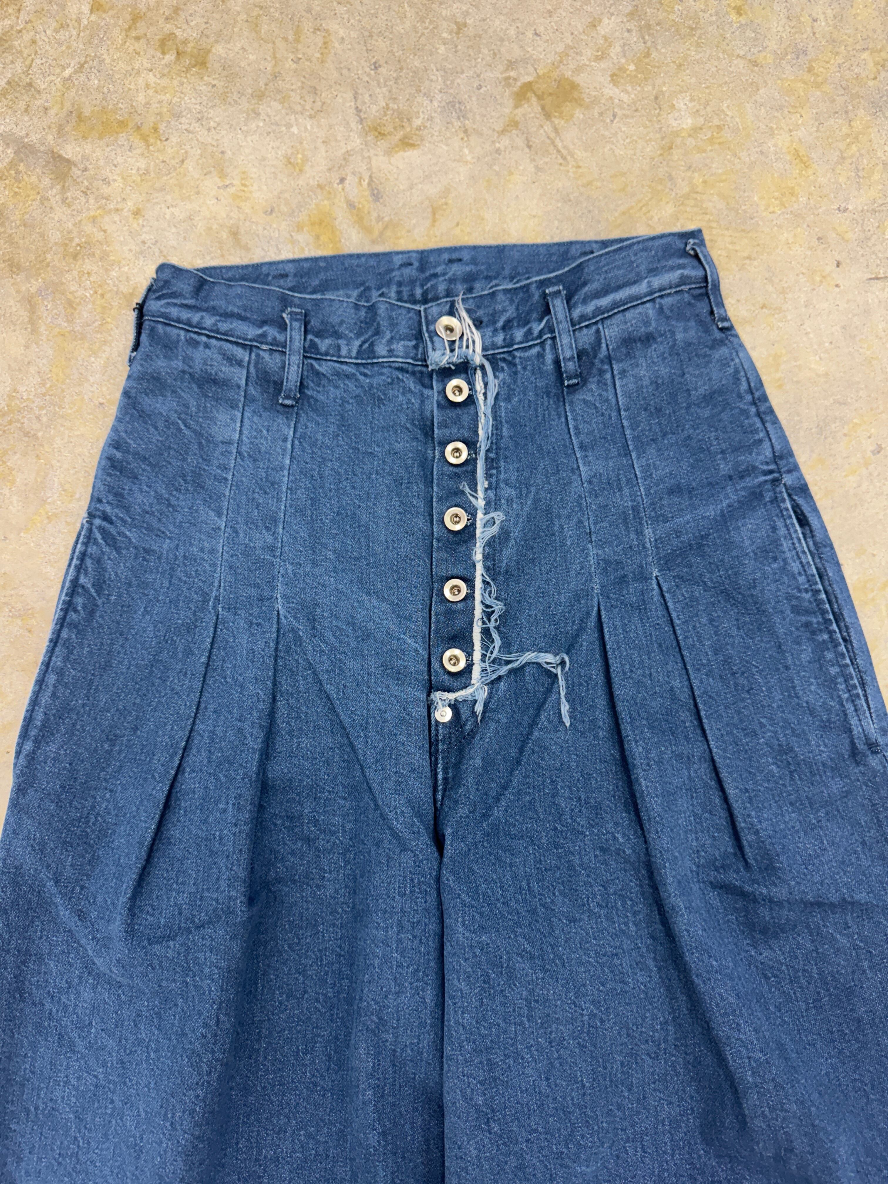 SOSHIOTSUKI | HI WAIST BAGGY DENIM PANTS(WASHED) | INDIGO | HOWDAY