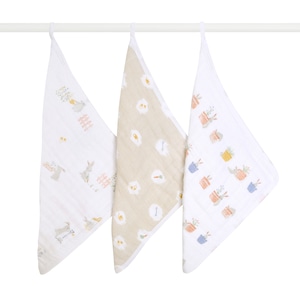 aden+anais/classic washcloth 3枚セット/イヤーオブザラビット/30007