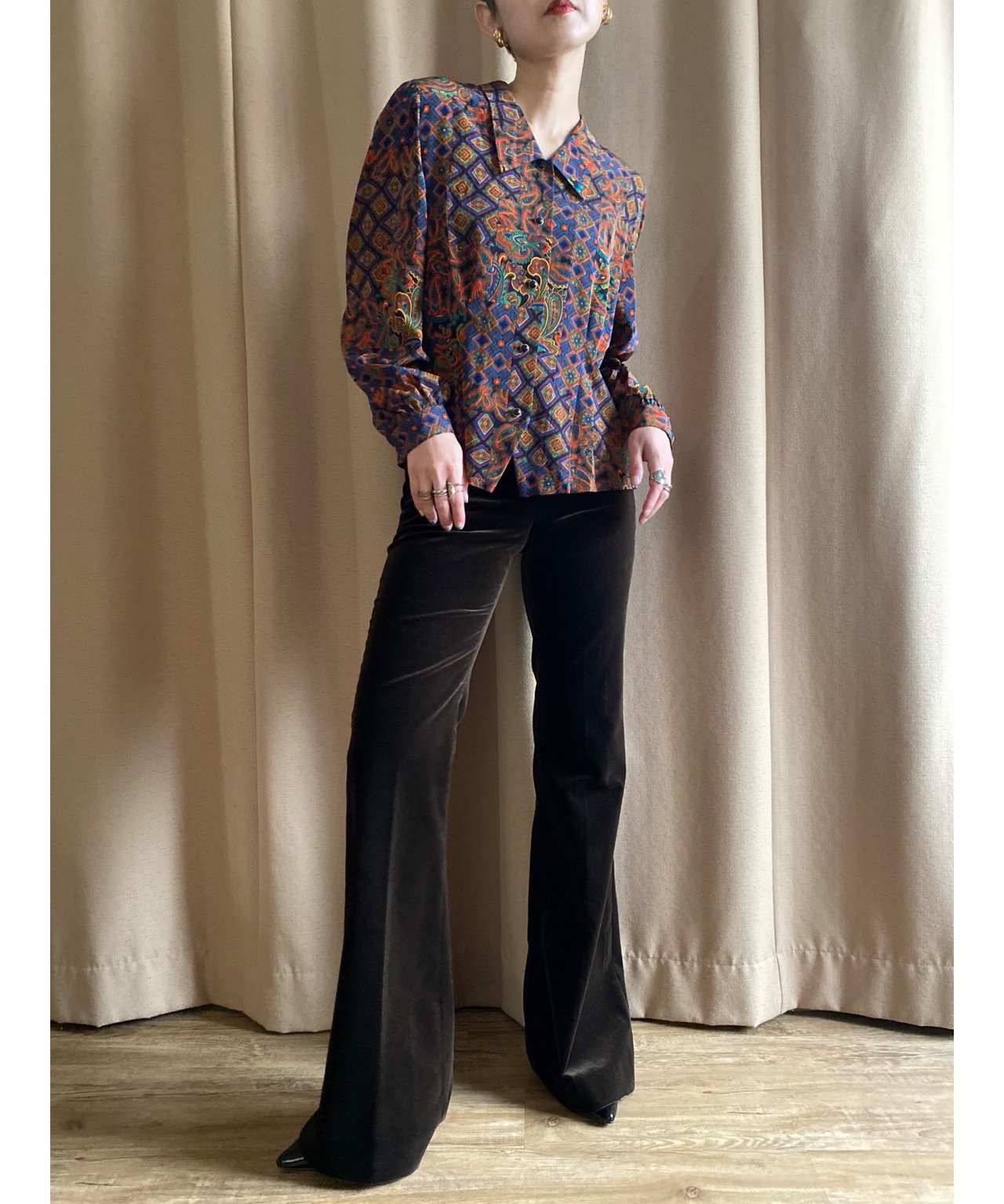 rinet ciug paisley pattern retro shirt-3755-11