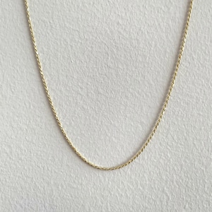 【14K-3-30】18inch 14K real gold chain necklace
