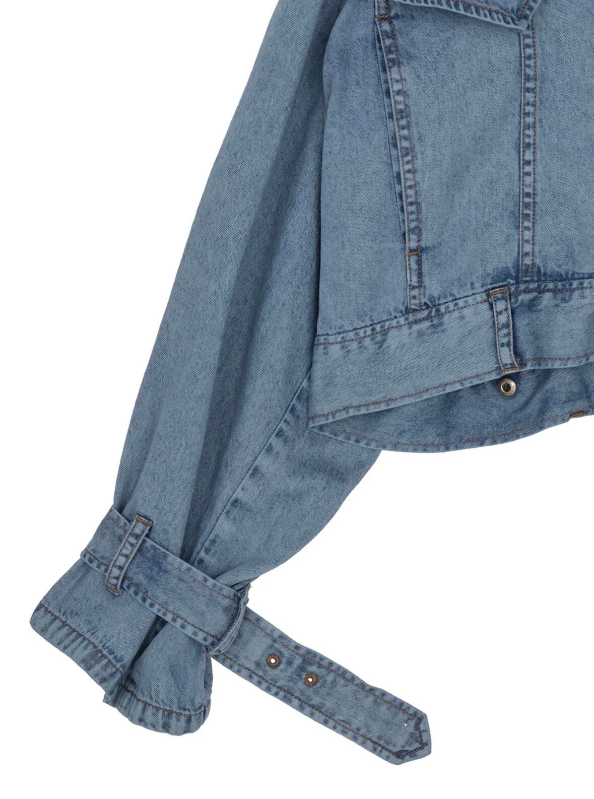AMERI】TENCEL DENIM SHORT TRENCH COAT (0126107410450) | CLOAK&CO