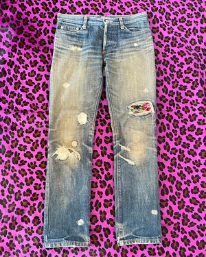 SUNAO KUWAHARA damaged design denim