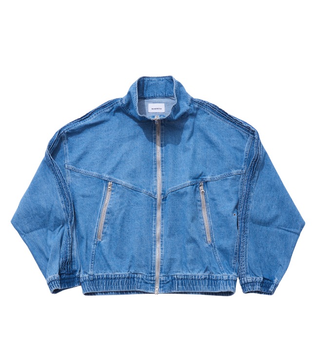 DENIM TRACK BLOUSON  : BLUE