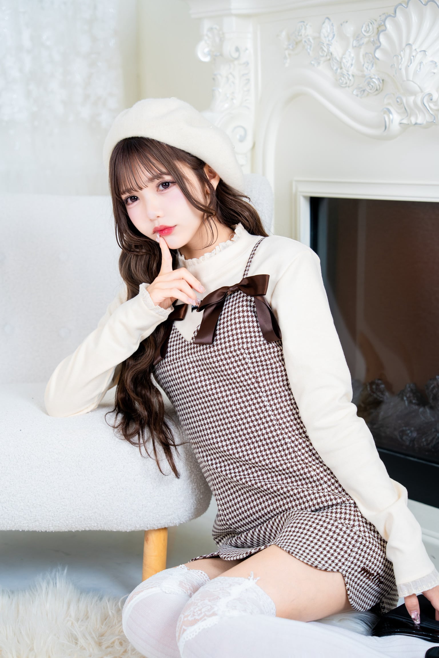 Charming Ribbon Scallop Dress
