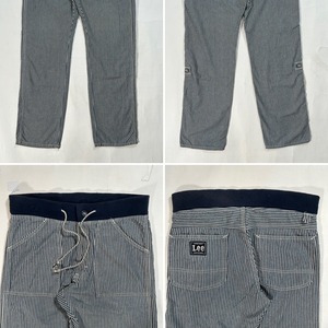 12538 Lee ストライプ イージーパンツ W35程度