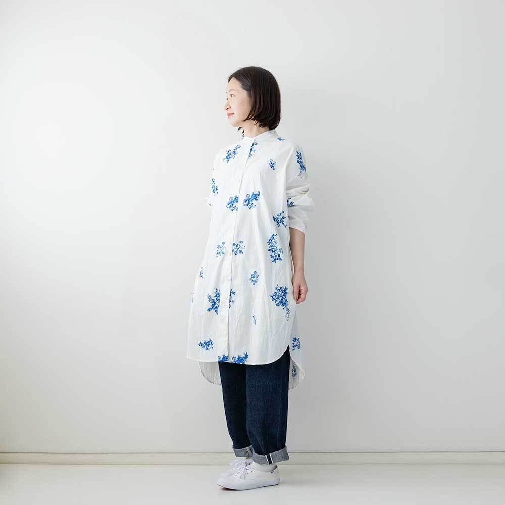 Midi Umi　フラワープリントワイドシャツワンピース Midi Umi フラワープリントワイドシャツワンピース | LASQ store