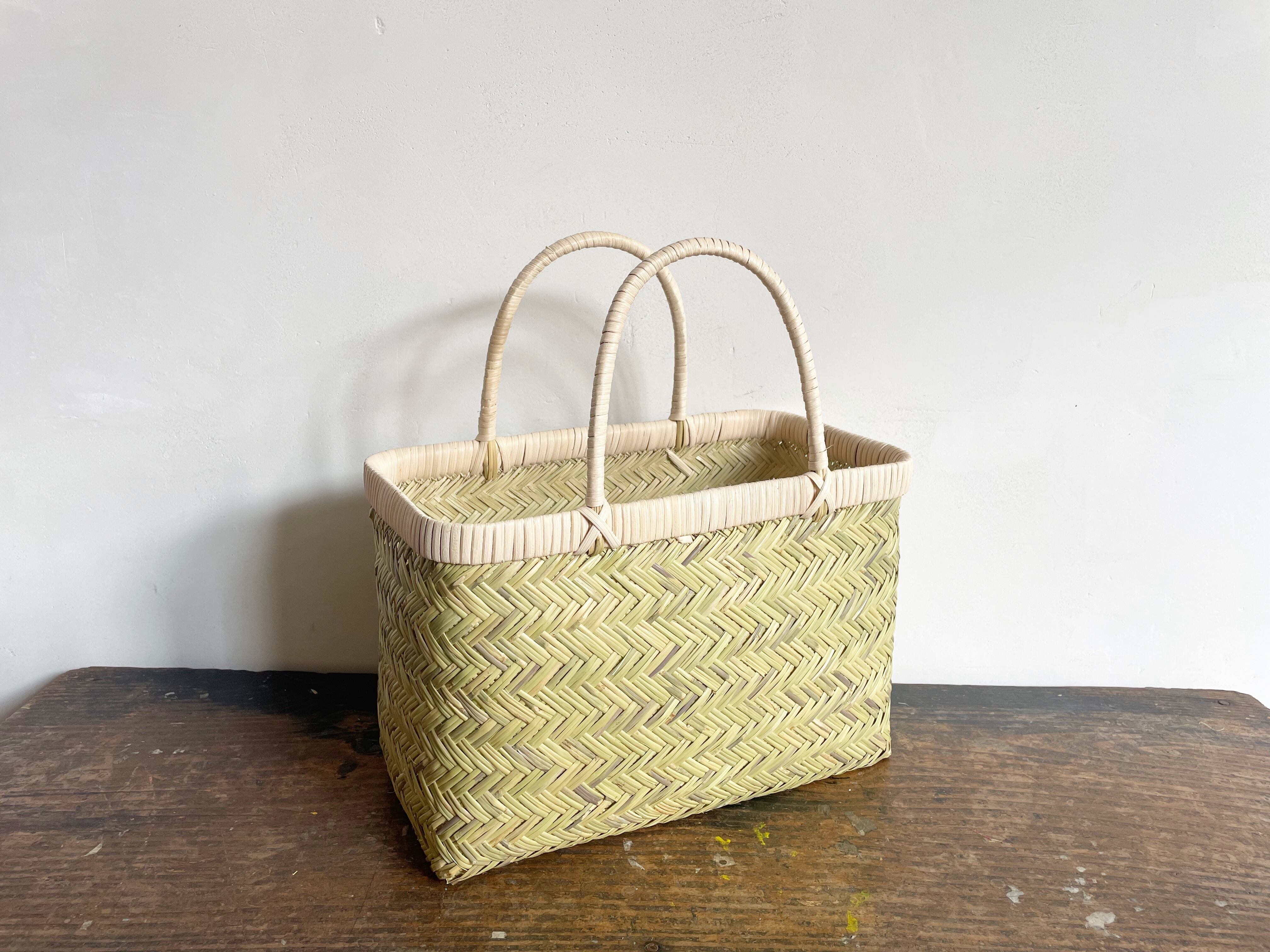 安い購入 ミニサイズ市場かご 1尺サイズ 1個 鳥越竹細工 バスケット