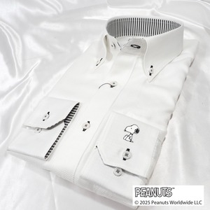 【PEANUTS】スヌーピー刺繍限定ワイシャツ　【L】