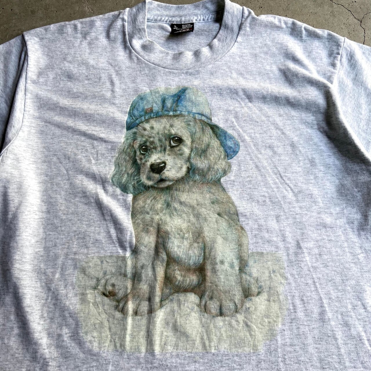 90年代 オニータ ONEITA 犬柄 アニマルプリントTシャツ メンズL ヴィンテージ /eaa349724515cm袖丈