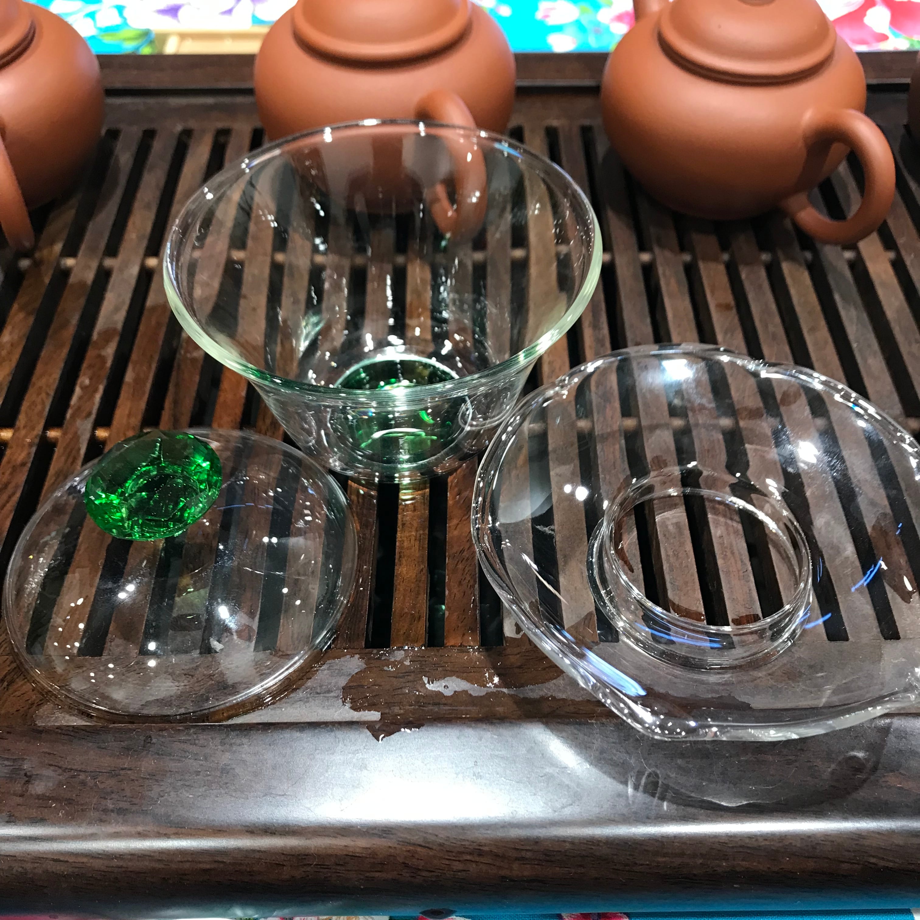 ガラス製蓋碗(緑) | 茶室beni