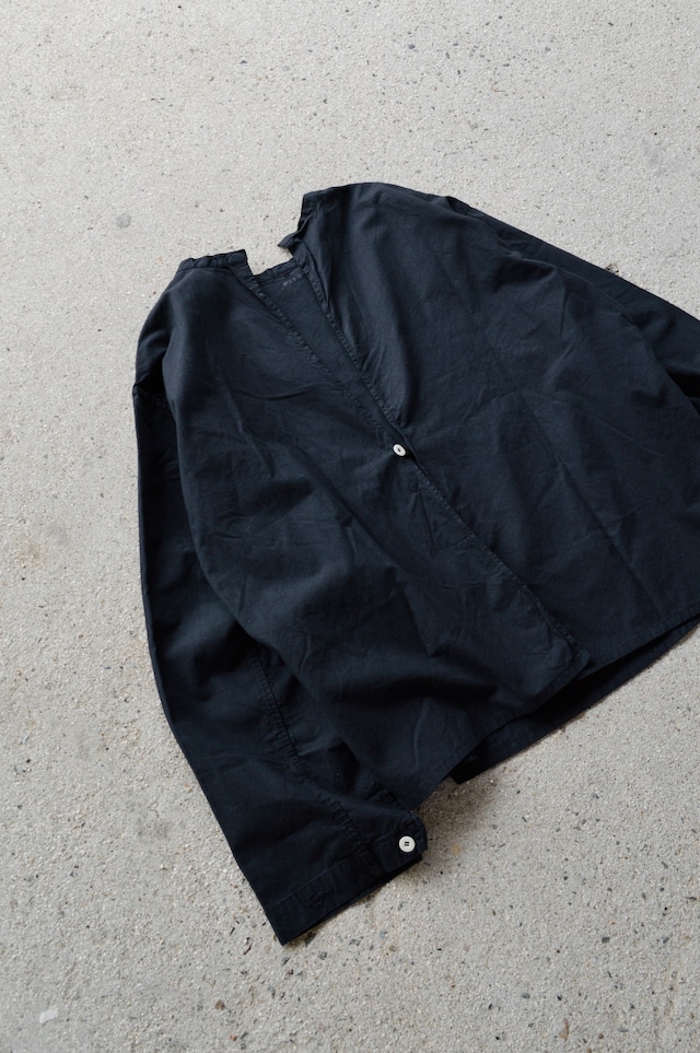 VENTITANK PROJECT EURO SWEDISH ARMY 1970's COSTOM REMADE SURGICAL HANTEN SHIRT DYED BLACK DEAD STOCK スウェーデン サージカルハンテンシャツ