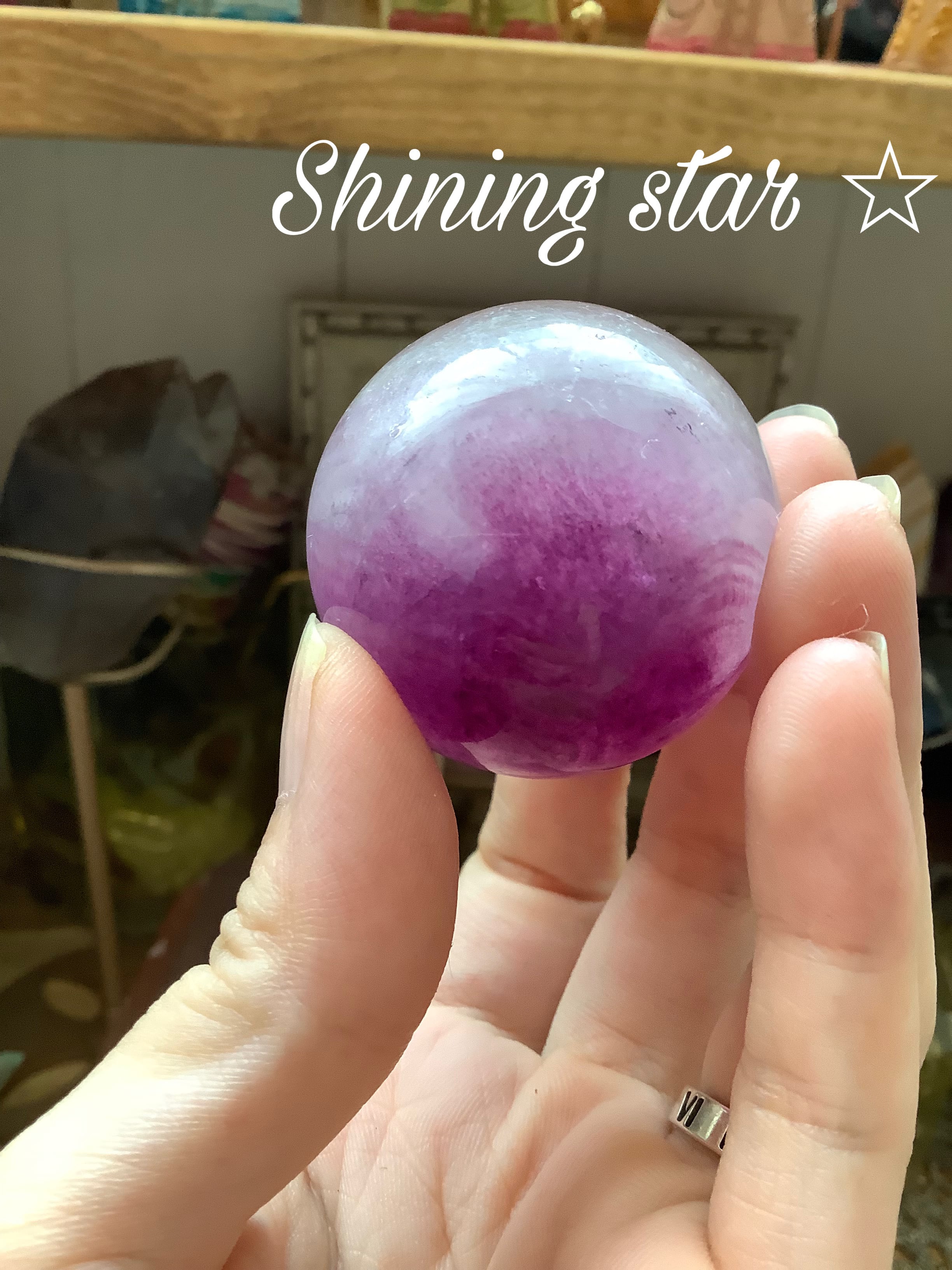 パープル✴︎マイカinフローライトスフィア | shining starry✴︎