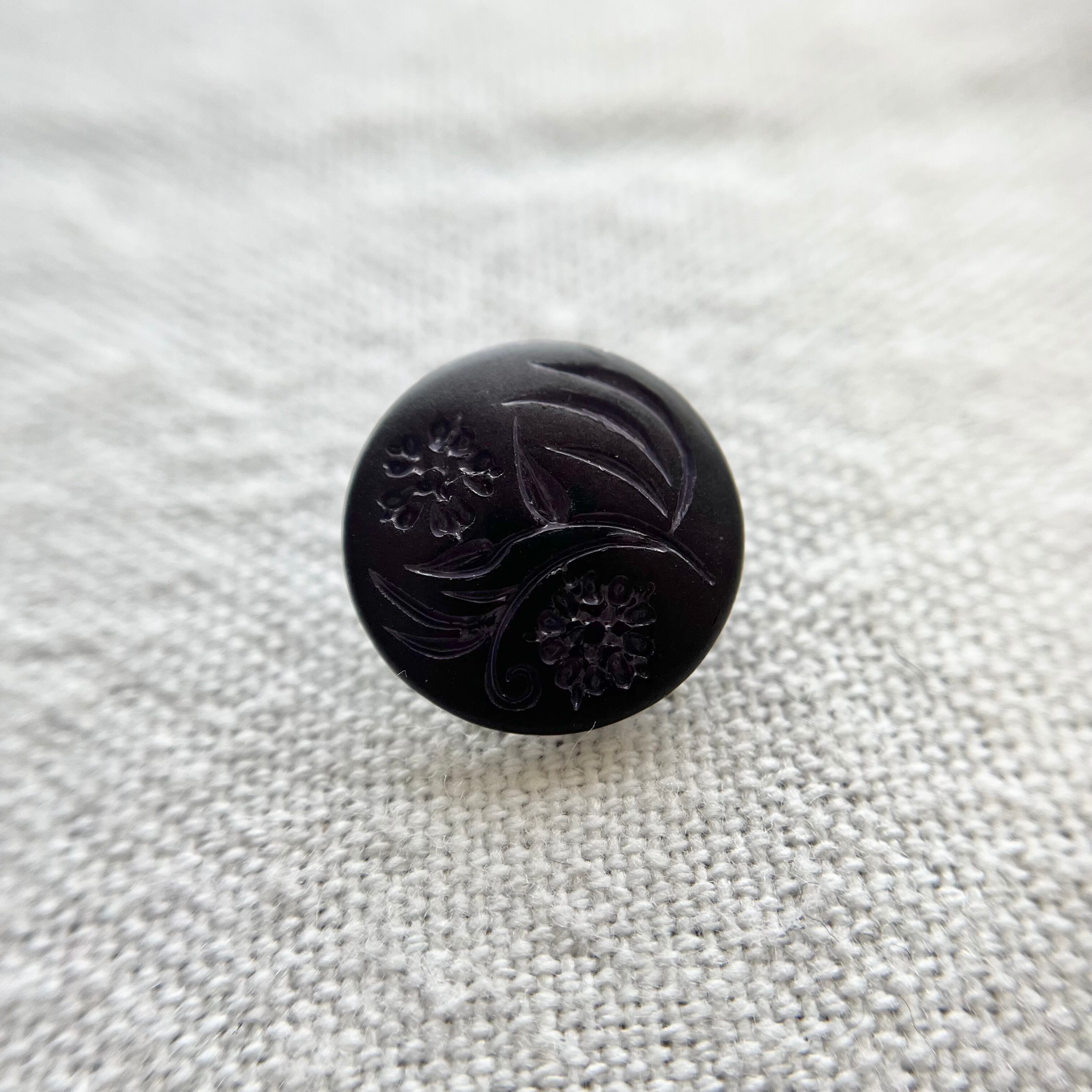 ブラック 2輪フラワー 15mm