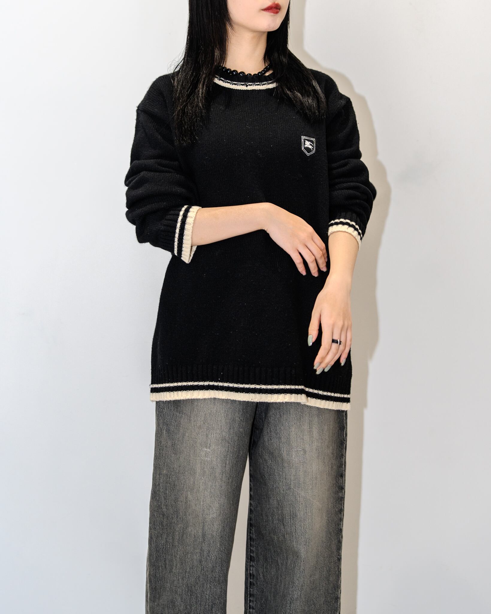 90s BURBERRY WOOL SWEATER
