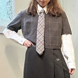 vintage brown × winered short jacket