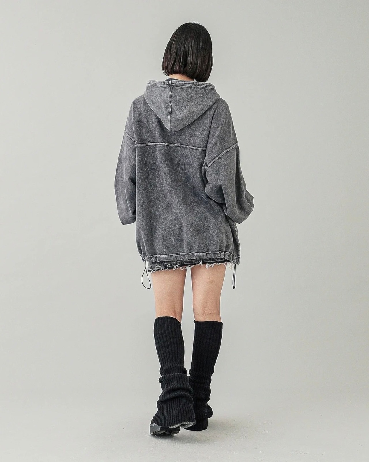 【X-girl】FADED ANORAK SWEAT HOODIE【エックスガール】