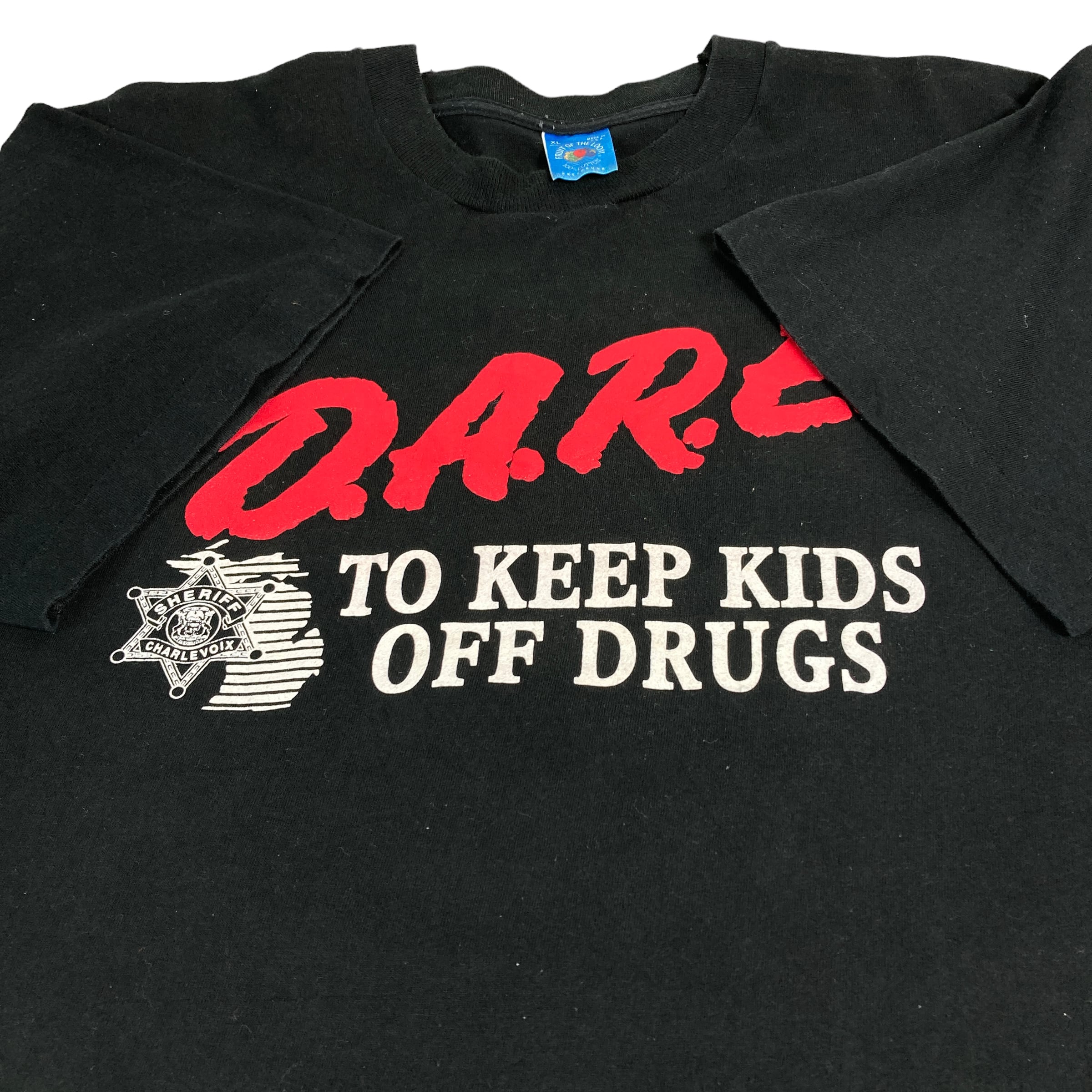 80年代 MY SHIRT D.A.R.E. 薬物乱用予防教育 プリントTシャツ USA製 メンズM ヴィンテージ /eaa351243