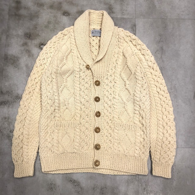 INVERALLAN  6A COTTON SHAWL COLLAR CARDIGAN