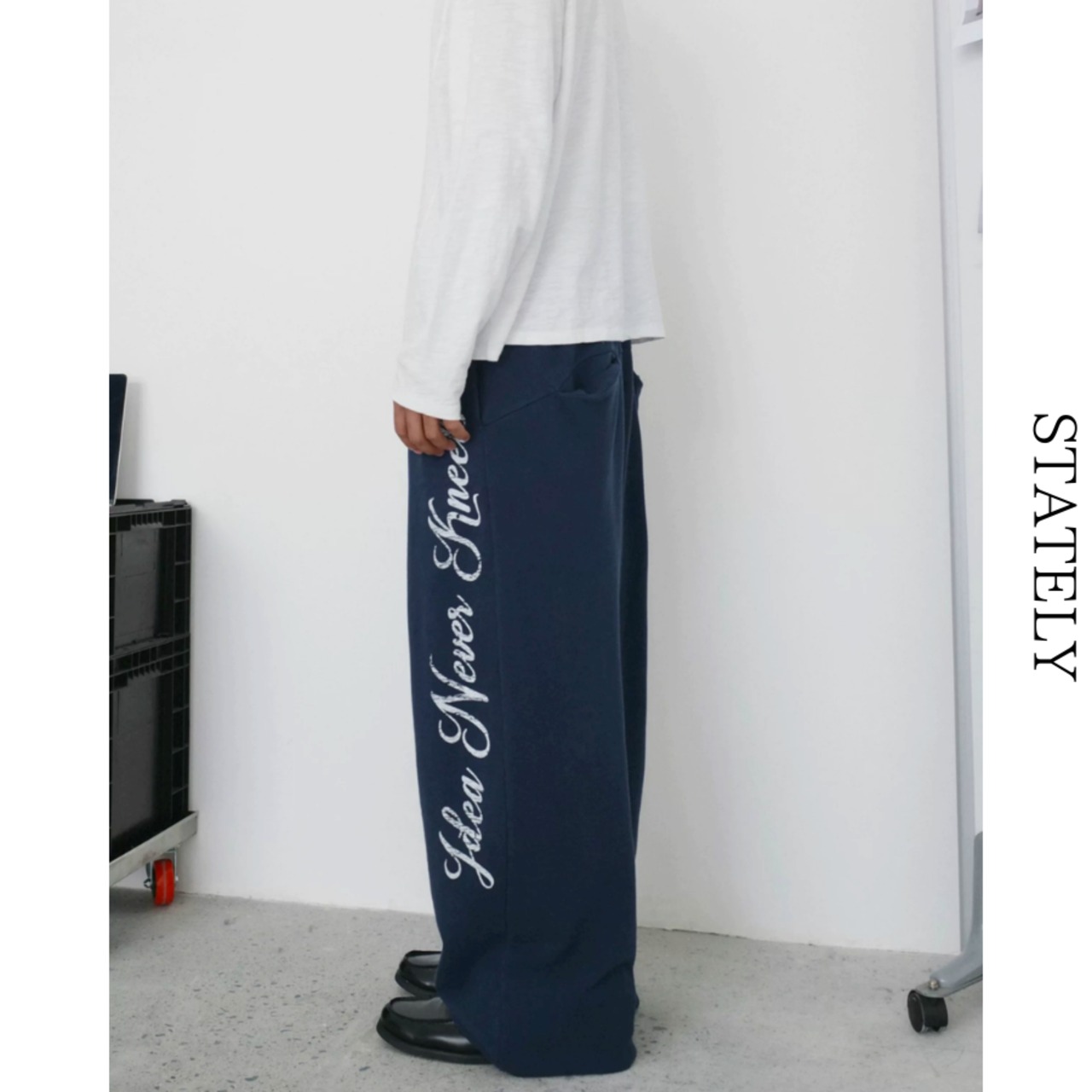 Never Kneel ワイドスウェットパンツ_B224・画像5