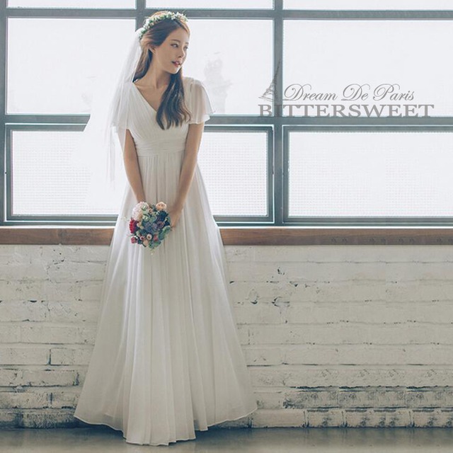 Wd141jx ウェディングドレス フレア袖 ウエディングドレス ワンピース スレンダータイプaライン ロング 編み上げタイプ オーダーメイド可能 Xs Xxl B Sweet