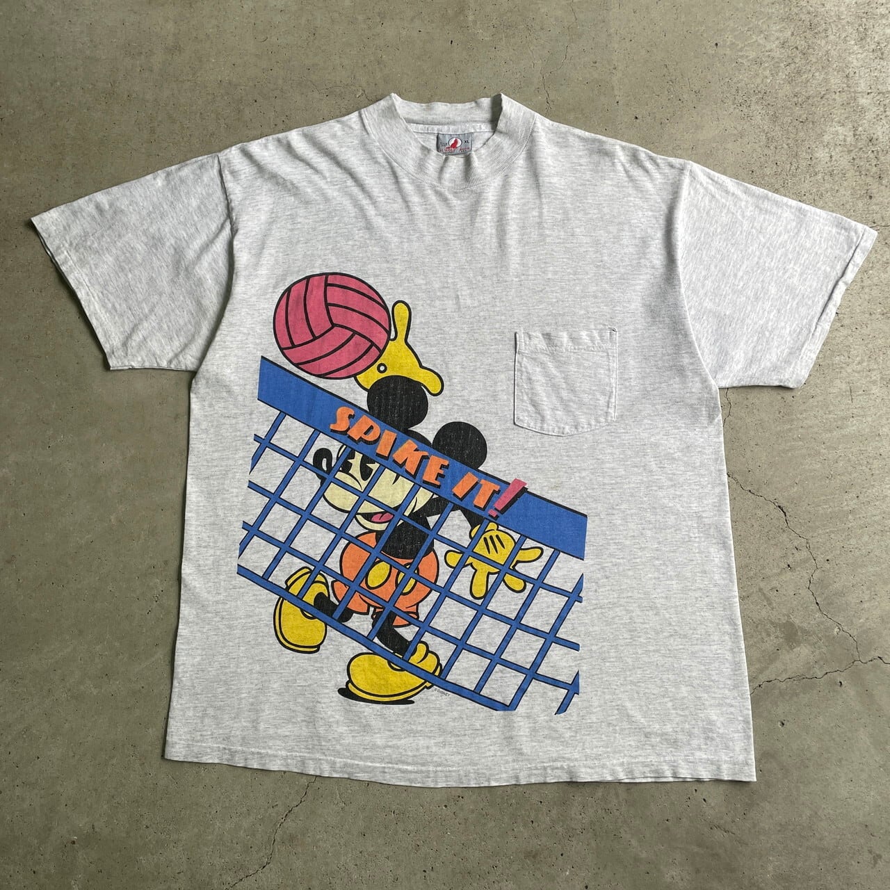 両面プリント　ディズニーヴィンテージキャンプTシャツ　ネイビーXL ビンテージ