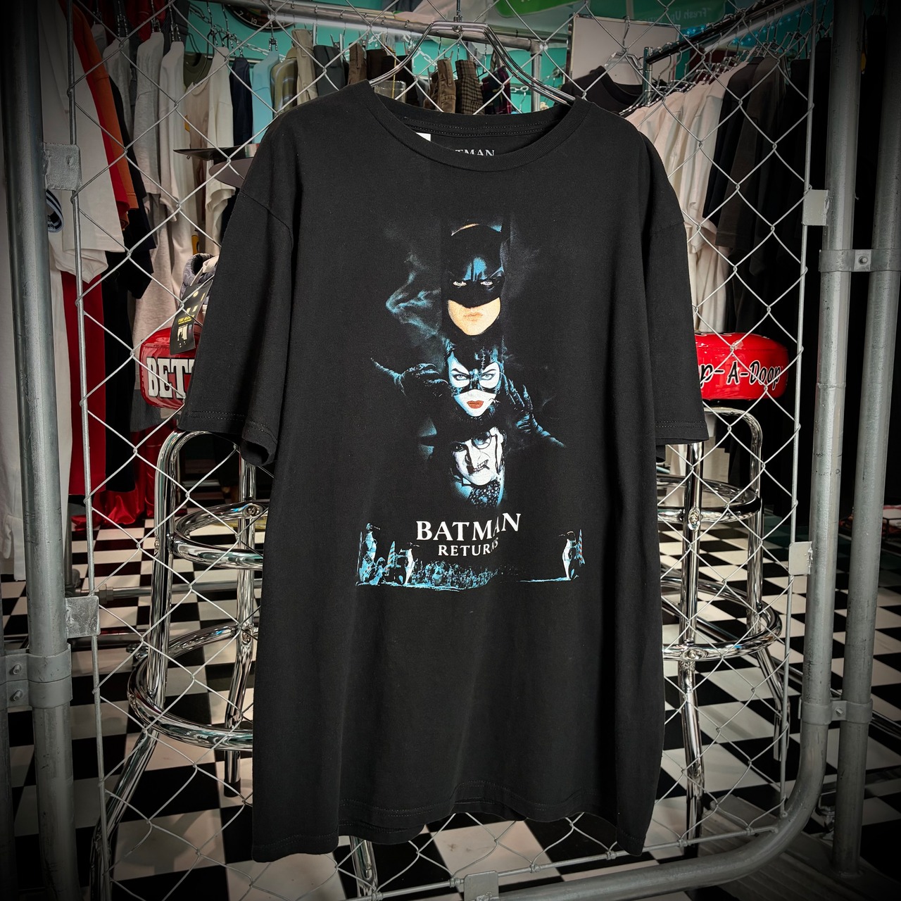 DC BATMAN ムービーTシャツ バットマン キャットウーマン ペンギン ブラック XL