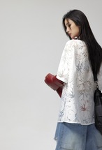 漆影花シャツ UH00054 Ink Bloom Shirt