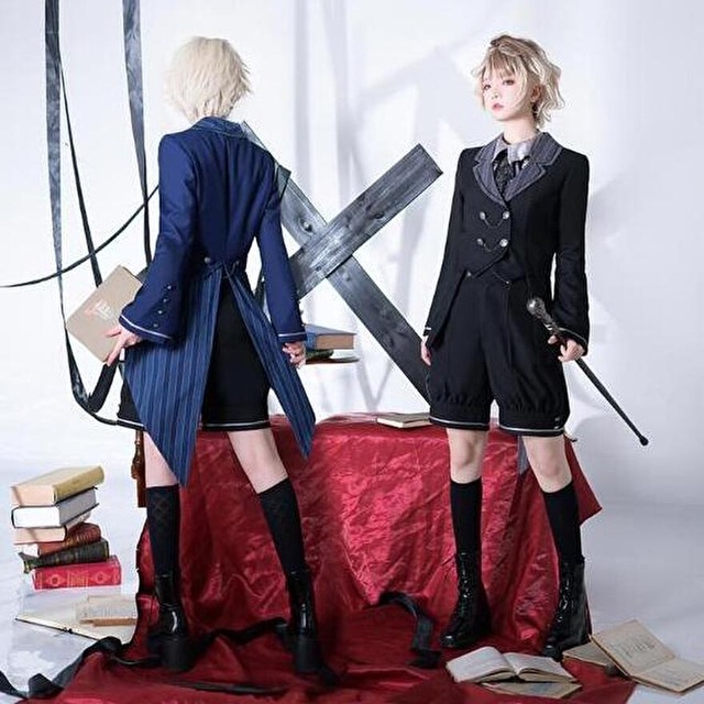天使と悪魔 サブカル系 王子 皇子系 オールインワン スーツ ベスト ドレスシャツ タイ ショートパンツ セット ロリータ 燕尾服 かっこいい 天使 と悪魔 サブカル系ファッション Seasonz