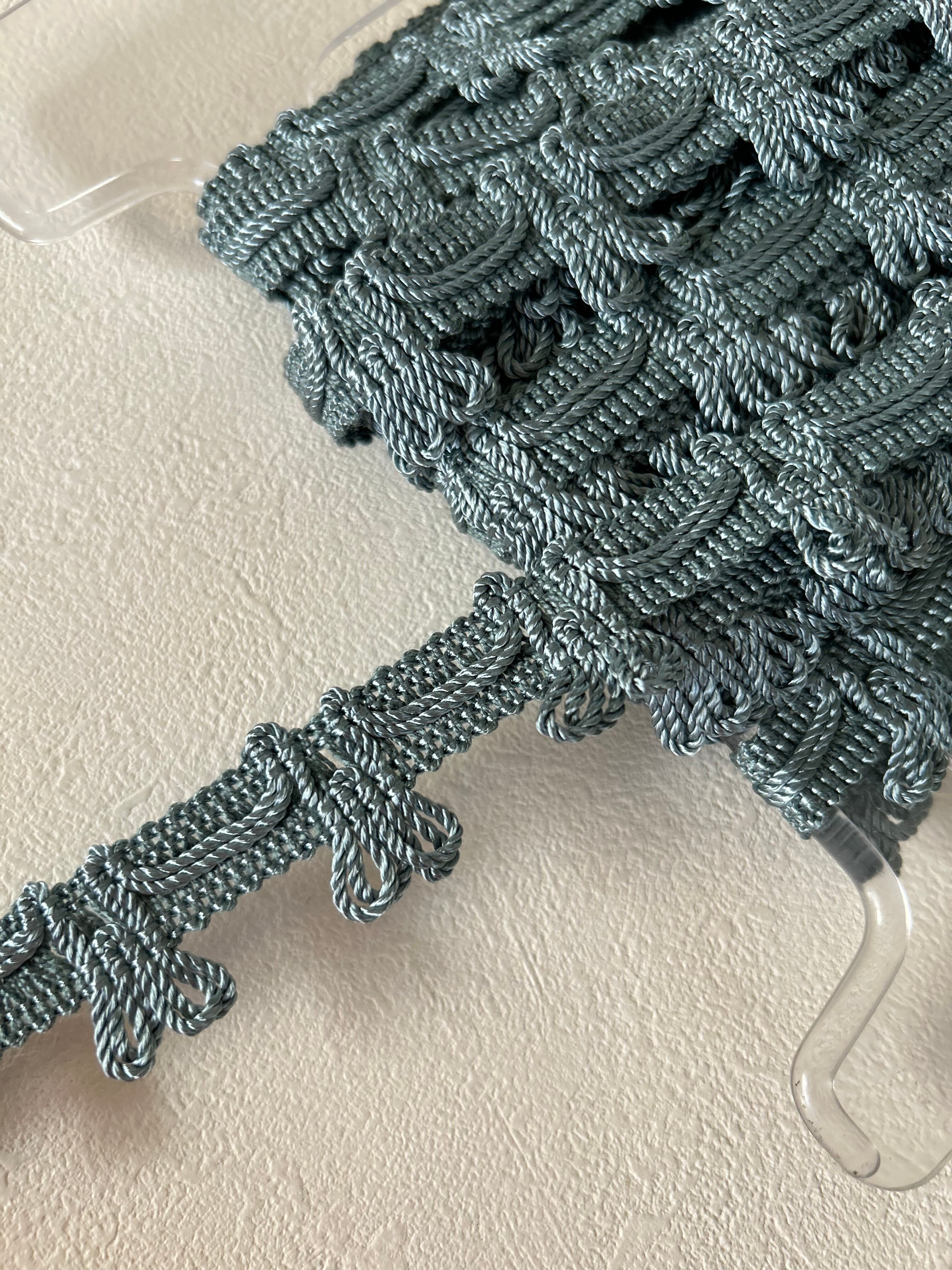 フランスVintage トリム くすみライトブルー 25mm カルトナージュ デコレーション材 ヴィンテージトリム