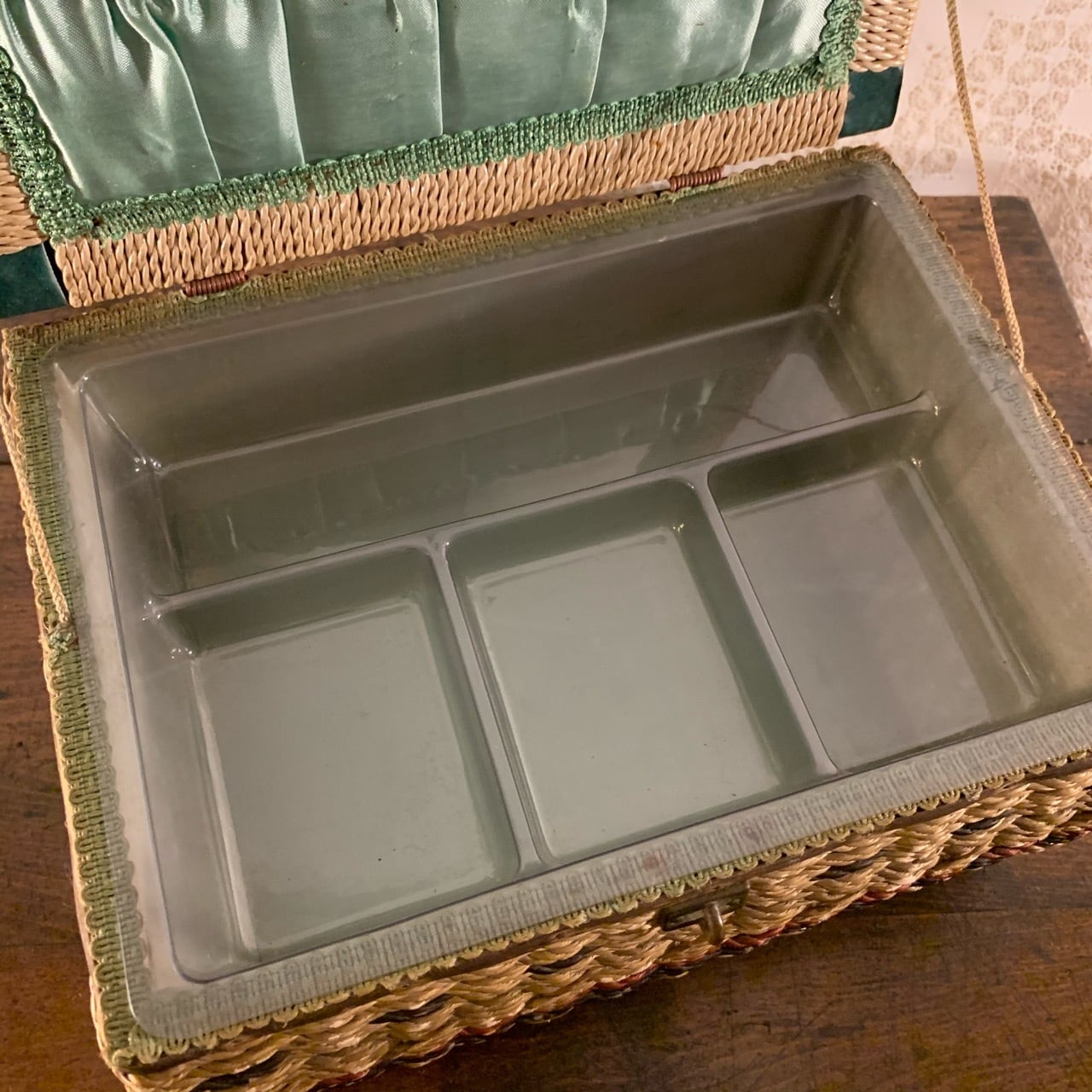 ソーイングボックス レトロソーイングボックス 昭和レトロ裁縫箱