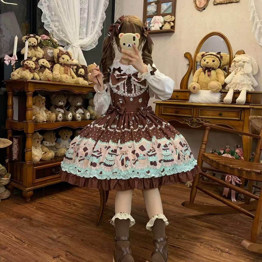 ロリータファッション チョコミント気分をまとえる甘ロリジャンスカ