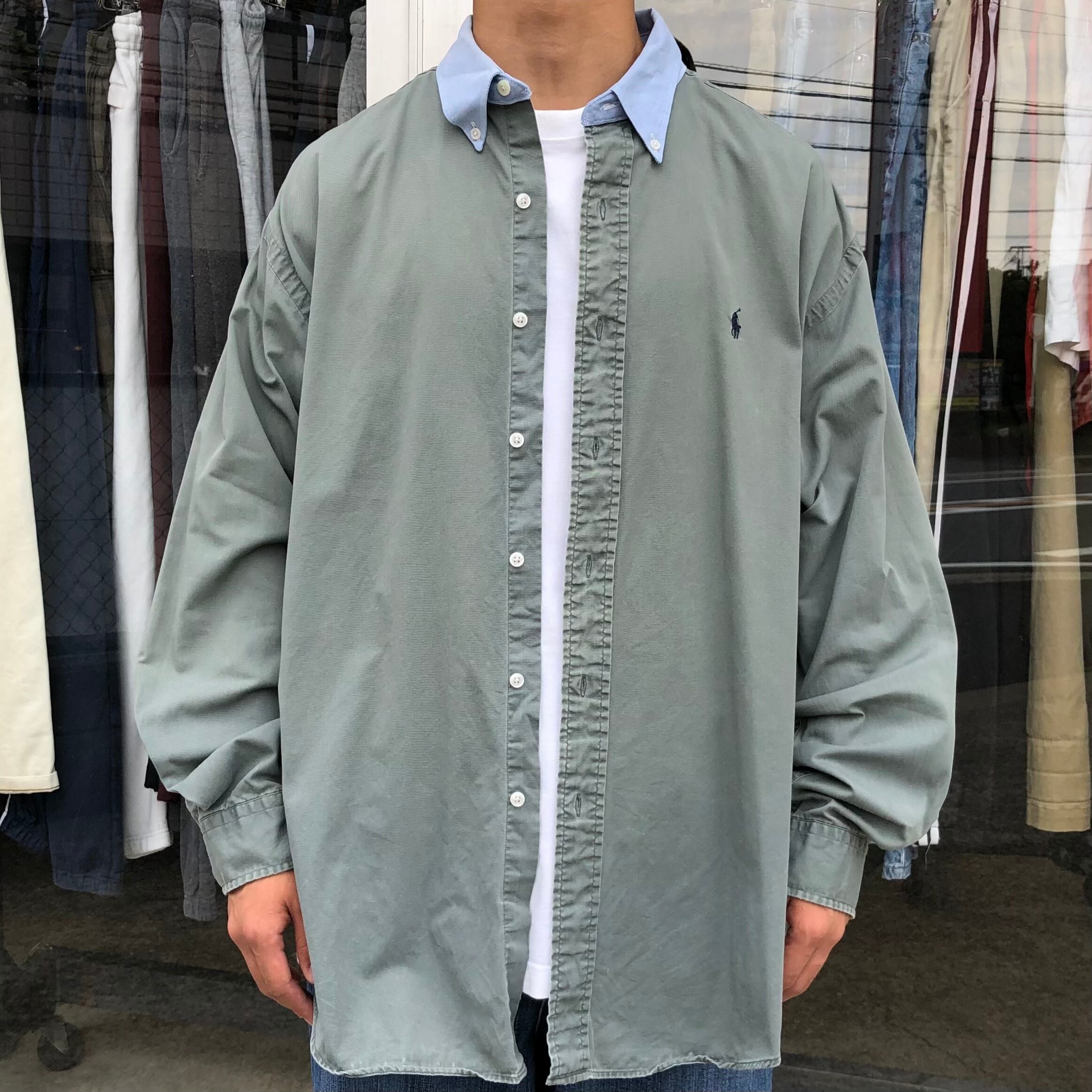 春夏新作 90s 古着 ポロ ラルフローレン ワンポイントロゴ 長袖シャツ