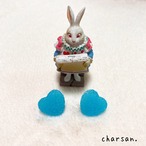 夢かわ♡ハートグミピアス【ノーマルブルー】