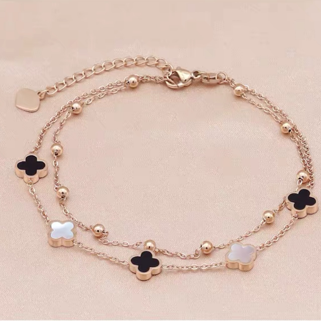 おしゃれ 四葉 クローバー ゴールド アンクレット