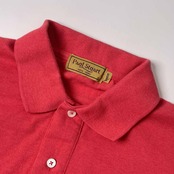 PAUL STUART ポール スチュアート ワンポイント 鹿の子 半袖 ポロシャツ L/ピンク レッド 系 メンズ