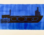 田中彰 TANAKA Sho ［ship 5 -minamishimabara］2023 woodcut/sheet thumbnail 2