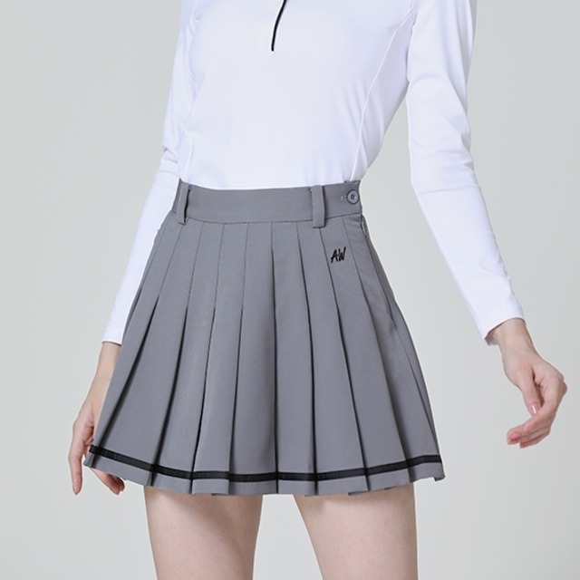 ボールポーチ付き　プリーツスカート　ライン