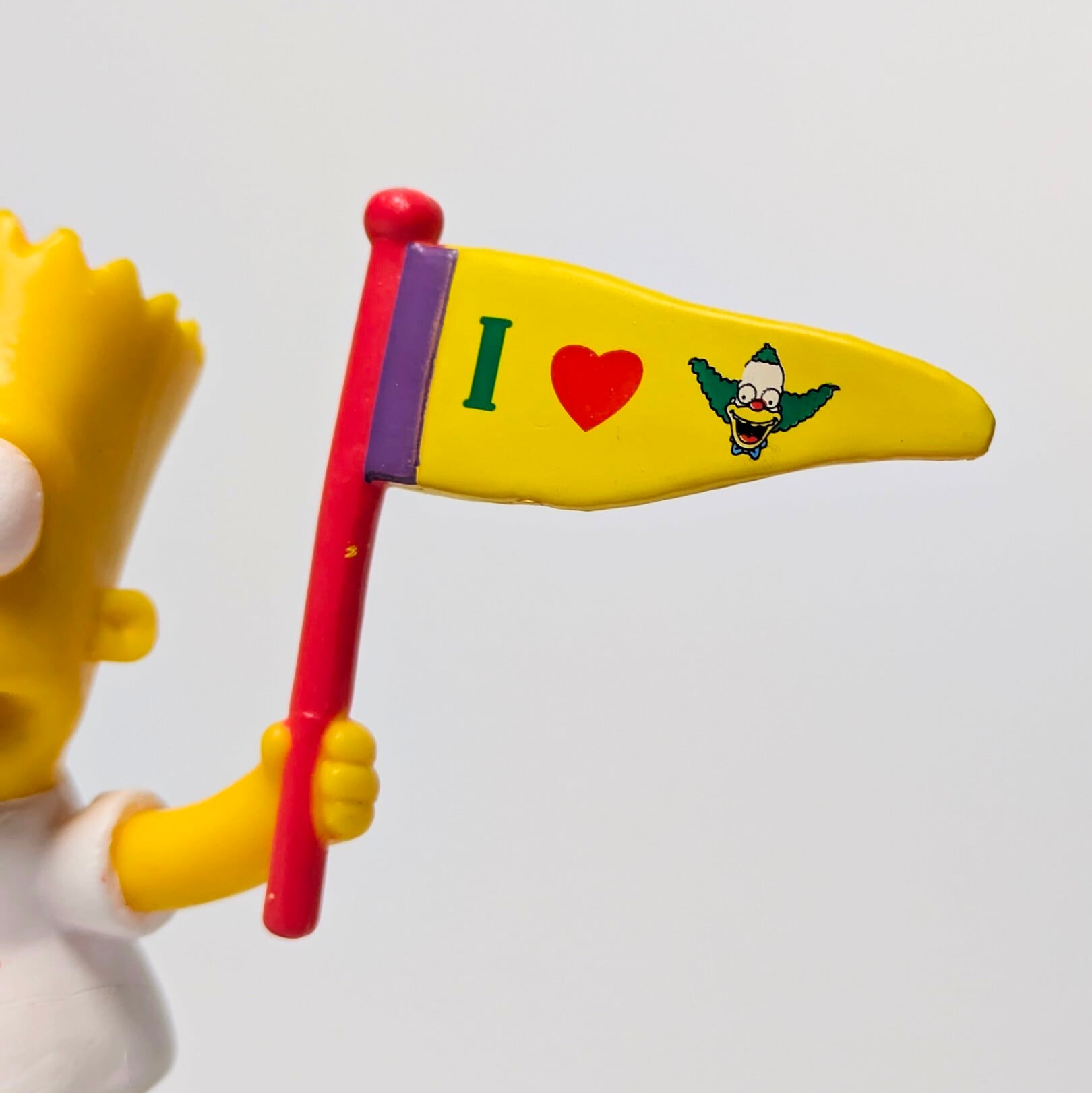 ♧再入荷！ VINTAGE 2005年製！【 The Simpsons（ザ シンプソンズ） 】PVCフィギュア / 『 バート・シンプソン クラスティーフラッグ ver. 』〚アメリカン雑貨 アメトイ〛
