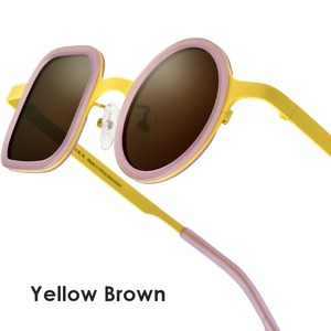 Titanium Acetate Asymmetrical Sunglasses -round & square- / チタン アセテート アシンメトリー サングラス -ラウンド&スクエア-