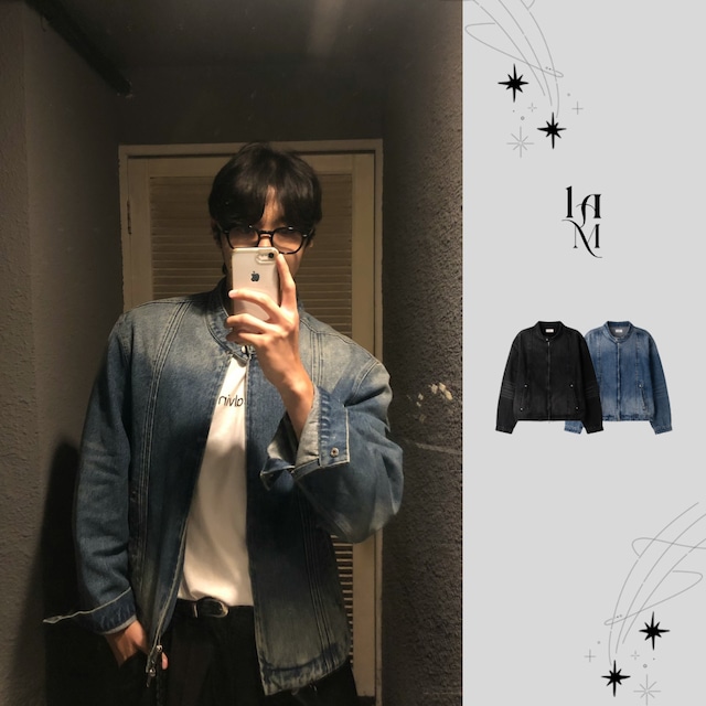 Needle Stitch Washed Denim Jacket (2color)