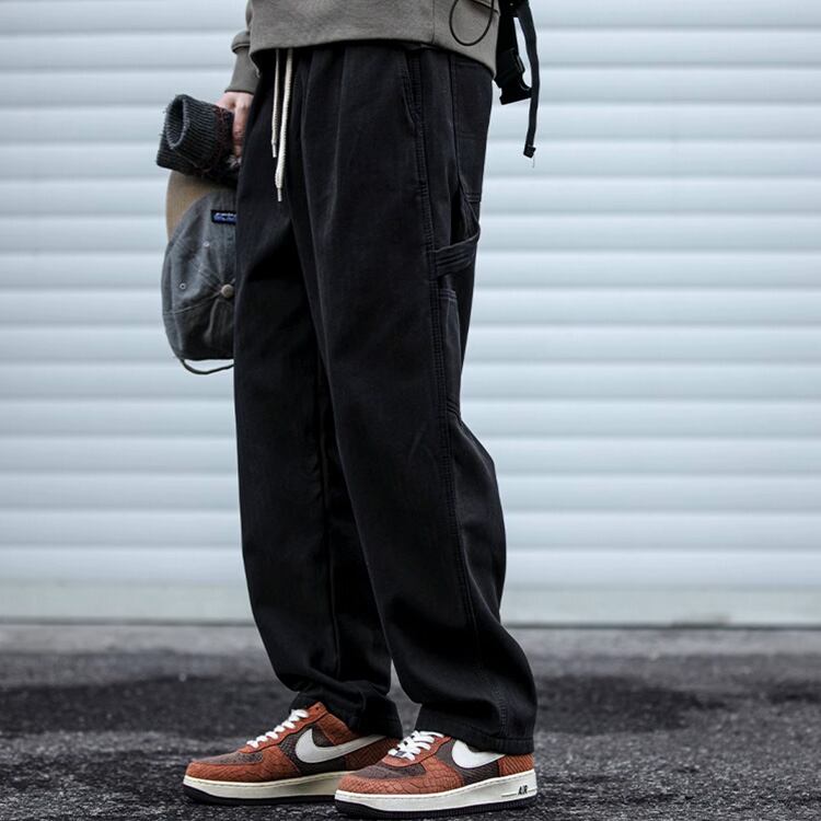 ★HERRINGBONE TWILL BASIC VELVET STRAIGHT PANTS　A0882