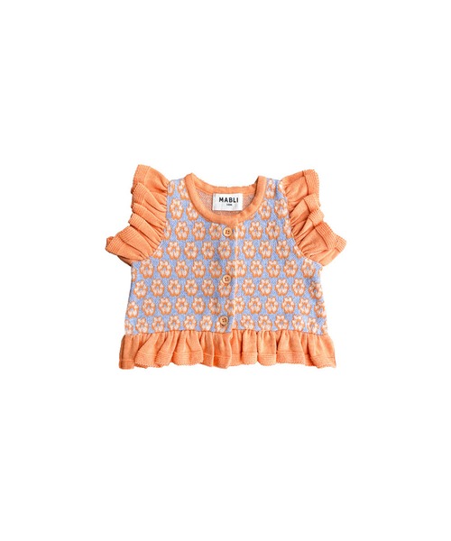 MABLI　DONUT VEST - LIGHT CHAMBRAY(4y,6y)
