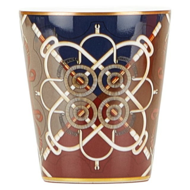 エルメス Eperon d'or 黄金の拍車 キャンドル カップ タンブラー グレー ホワイト マルチカラー 陶器 レディース HERMES 【中古】