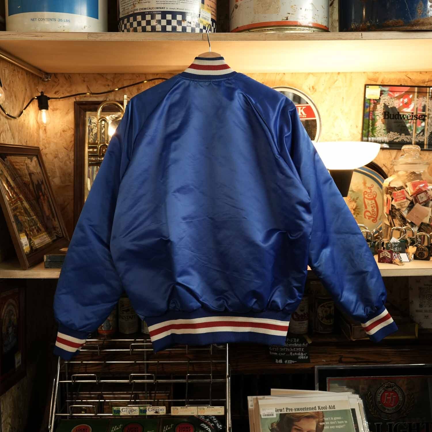 Cubs 迷彩スタジャン Lサイズ Chicago Cubs シカゴ・カブス ナイロンスタジャン メンズ Lサイズ 80s