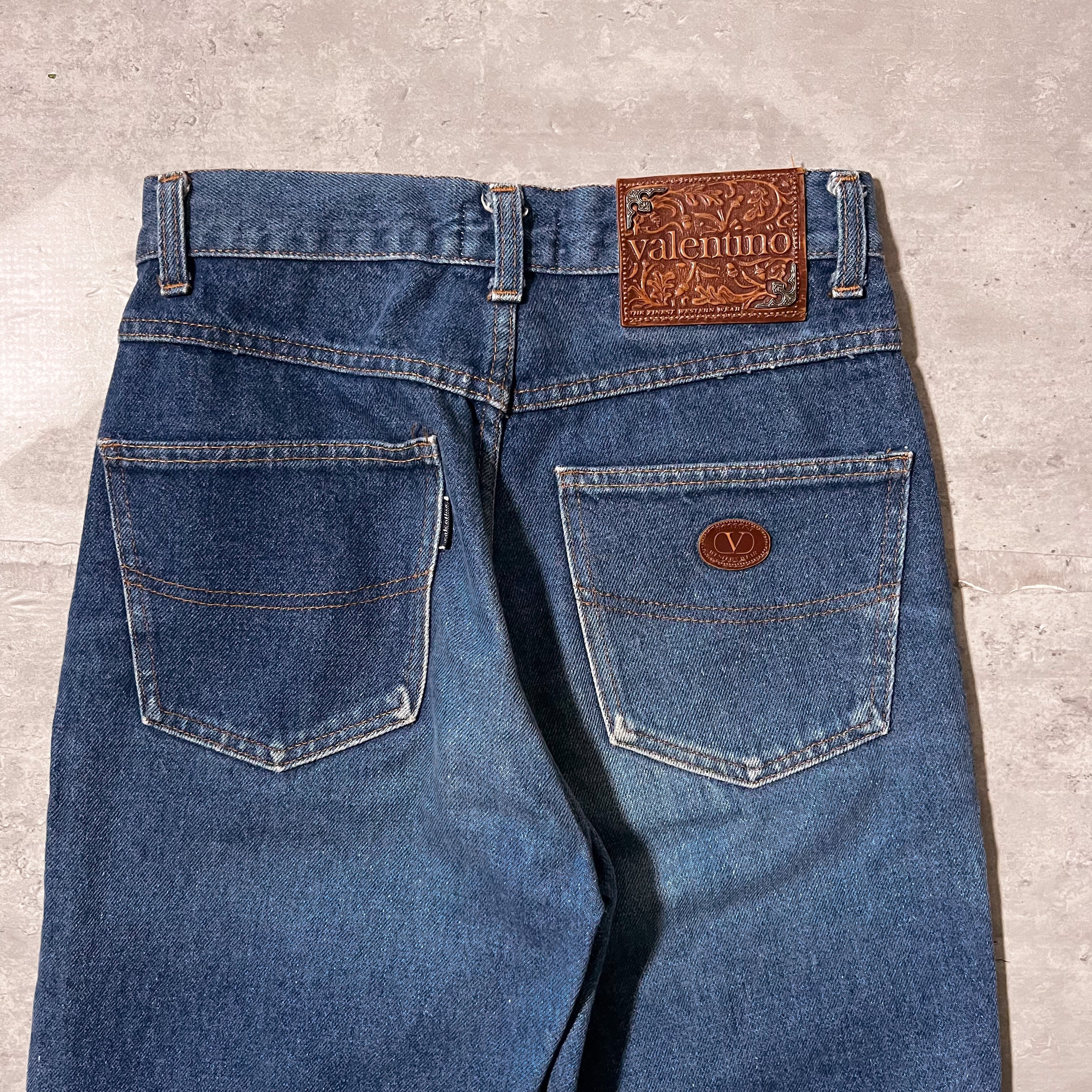 80s “Valentino” blue denim pants made in Itary 80年代