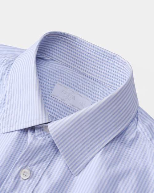 [2014] "PRADA UOMO" Cotton Poplin Stripe Shirt (Designed by Miuccia Prada / Made in Italy)