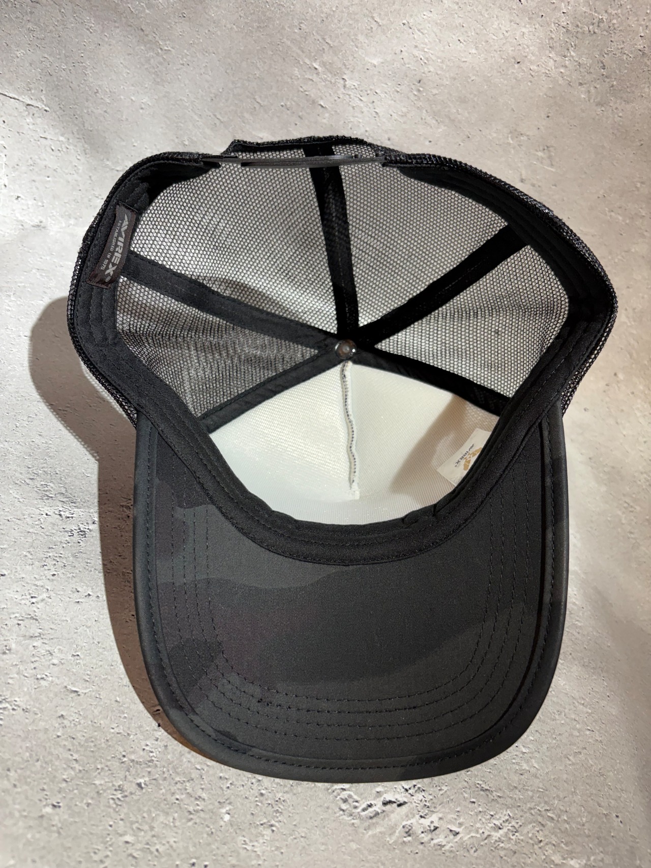 AVIREX / アヴィレックス NUMBERING MESH CAP  メッシュキャップ ブラック×ブラックカモ ビックサイズ